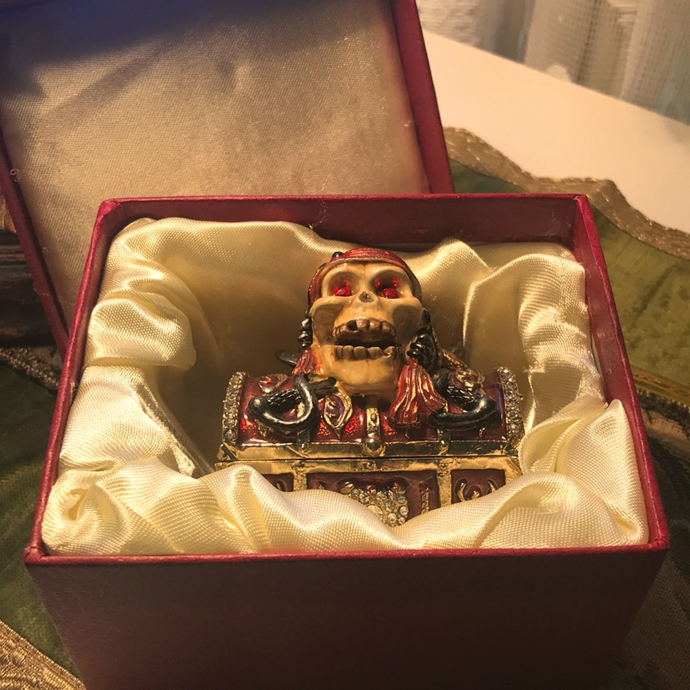 Unique bejeweled Pirate treasure box